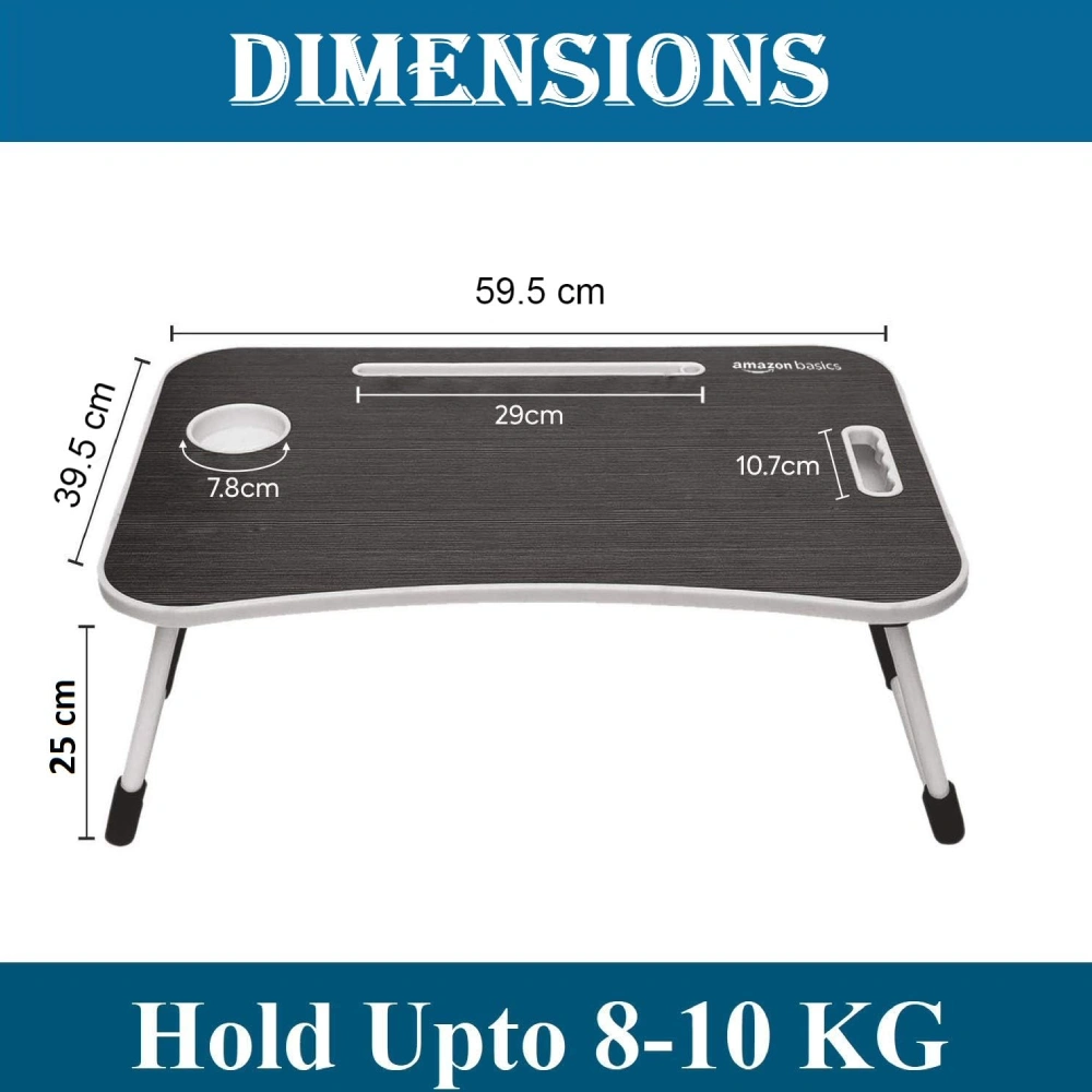 Amazon Basics Multipurpose Foldable Laptop Table (Open Box) view 2